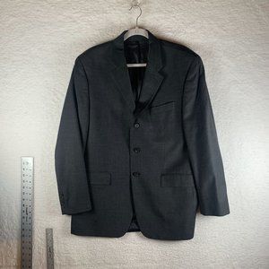 Lauren Ralph Lauren Blazer Jacket Mens 42R Gray Single Breasted Notch Lapel 8250